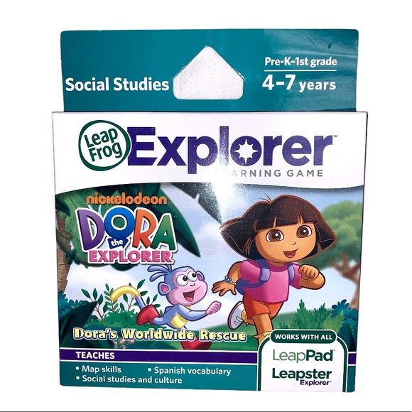 Leap Frog Other - Dora Explorer Worldwide Leap Frog LeapPad Leapster Social Studies Learning Game